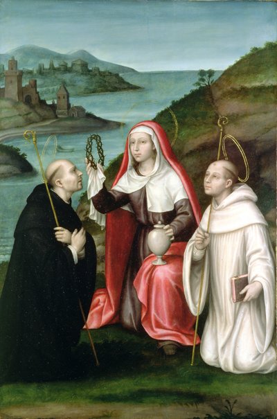 St. Mary Magdalene with St. Dominic and St. Bernard by Nicolas Borras